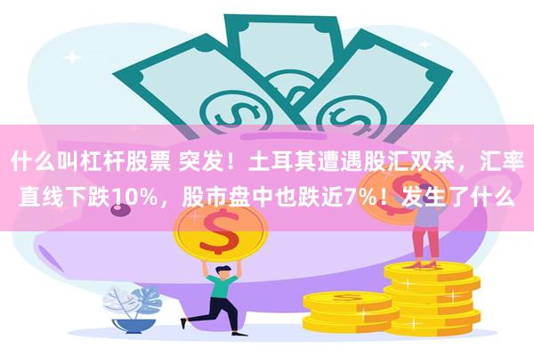 什么叫杠杆股票 突发！土耳其遭遇股汇双杀，汇率直线下跌10%，股市盘中也跌近7%！发生了什么