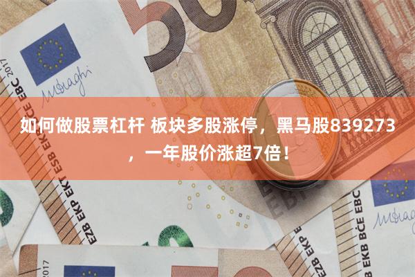 如何做股票杠杆 板块多股涨停，黑马股839273，一年股价涨超7倍！