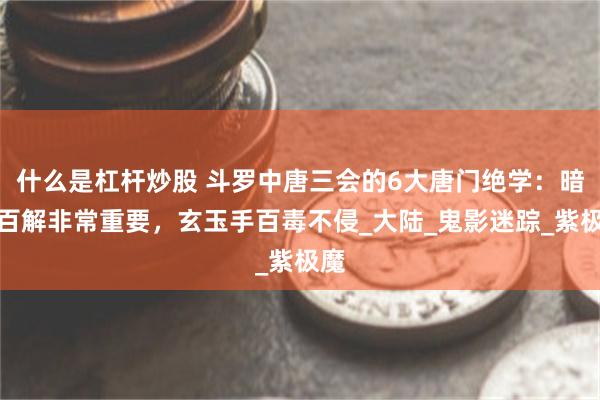 什么是杠杆炒股 斗罗中唐三会的6大唐门绝学：暗器百解非常重要，玄玉手百毒不侵_大陆_鬼影迷踪_紫极魔
