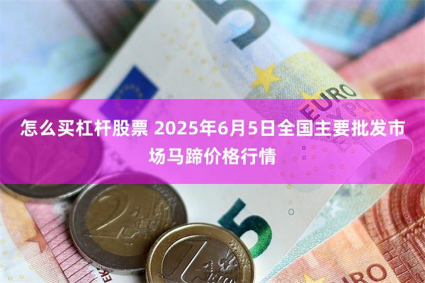怎么买杠杆股票 2025年6月5日全国主要批发市场马蹄价格行情