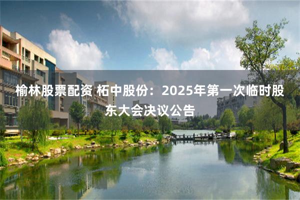 榆林股票配资 柘中股份：2025年第一次临时股东大会决议公告