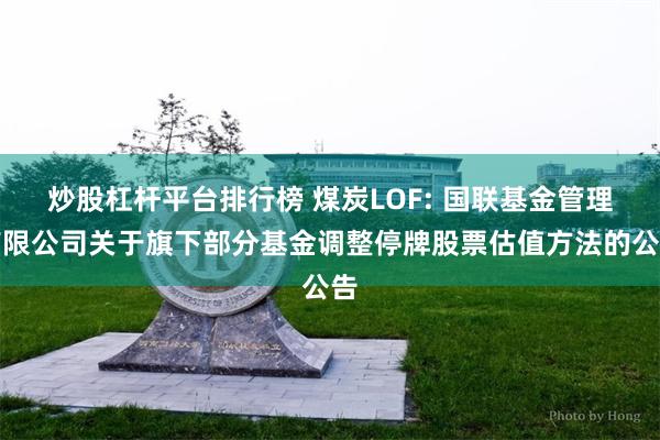 炒股杠杆平台排行榜 煤炭LOF: 国联基金管理有限公司关于旗下部分基金调整停牌股票估值方法的公告
